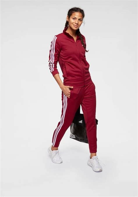 adidas anzug rot weiß damen uk|Adidas de trainingsanzug.